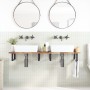 Wall-mounted sink shelf made of steel and solid acacia wood by , bathroom vanities - Ref: Foro24-3302729, Price: 112,11 €, Di...