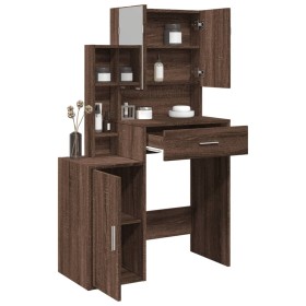 Frisiertisch mit brauner Eichenmöbel 80x35x132 cm. von , Schlafzimmerkommoden - Ref: Foro24-848240, Preis: 130,99 €, Rabatt: %