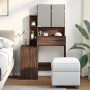 Dresser with brown oak furniture 80x35x132 cm by , Bedroom Dressers - Ref: Foro24-848240, Price: 130,99 €, Discount: %