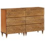 Sideboard 2 pieces solid mango wood 60x33x75 cm by , Sideboards - Ref: Foro24-3206309, Price: 283,99 €, Discount: %