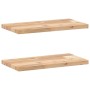 Floating shelves 2 units untreated acacia wood 40x20x2 cm by , Shelves and shelves - Ref: Foro24-3279336, Price: 25,76 €, Dis...