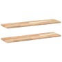 Floating shelves 2 units untreated acacia wood 100x20x2 cm by , Shelves and shelves - Ref: Foro24-3279348, Price: 48,80 €, Di...