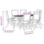 Garden dining set 7 pieces solid acacia wood and textilene by , Garden sets - Ref: Foro24-3279284, Price: 556,04 €, Discount: %