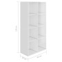 Estantería/Aparador contrachapada blanco brillo 66x30x130 cm de vidaXL, Librerías y estanterías - Ref: Foro24-800159, Precio:...