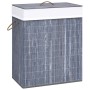 Bamboo laundry basket, one section, gray, 83 liters. by vidaXL, Laundry baskets - Ref: Foro24-320756, Price: 35,79 €, Discoun...