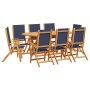 9-piece solid acacia wood and textilene garden dining set by , Garden sets - Ref: Foro24-3279299, Price: 700,23 €, Discount: %