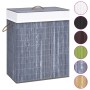 Bamboo laundry basket, one section, gray, 83 liters. by vidaXL, Laundry baskets - Ref: Foro24-320756, Price: 35,79 €, Discoun...