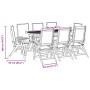 9-piece solid acacia wood and textilene garden dining set by , Garden sets - Ref: Foro24-3279299, Price: 700,23 €, Discount: %