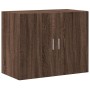 Aparador alto madera de ingeniería marrón roble 80x42,5x249 cm de , Aparadores - Ref: Foro24-3281363, Precio: 261,19 €, Descu...