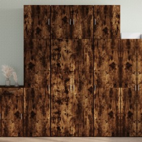 Tall smoked oak engineered wood sideboard 80x42.5x249 cm by , Sideboards - Ref: Foro24-3281368, Price: 267,65 €, Discount: %