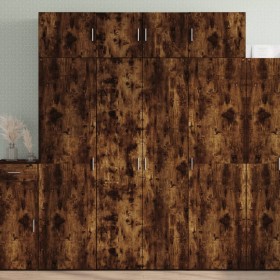 Smoked oak engineered wood sideboard 80x42.5x185 cm by , Sideboards - Ref: Foro24-3281438, Price: 193,87 €, Discount: %