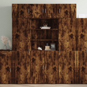 Smoked oak engineered wood sideboard 80x42.5x185 cm by , Sideboards - Ref: Foro24-3281382, Price: 179,99 €, Discount: %