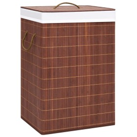 Bamboo laundry basket 2 sections brown 72 l by vidaXL, Laundry baskets - Ref: Foro24-320747, Price: 31,96 €, Discount: %