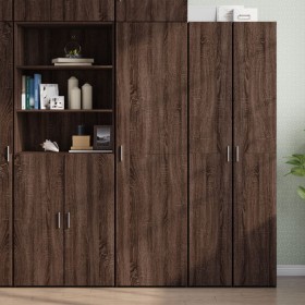 Engineered wood brown oak sideboard 50x42.5x185 cm by , Sideboards - Ref: Foro24-3281419, Price: 172,00 €, Discount: %