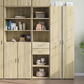 Engineered wood sideboard in Sonoma oak, 45x42.5x185 cm by , Sideboards - Ref: Foro24-3281450, Price: 129,99 €, Discount: %