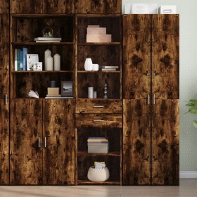 Smoked oak engineered wood sideboard 50x42.5x185 cm by , Sideboards - Ref: Foro24-3281459, Price: 135,99 €, Discount: %