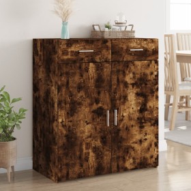 Smoked oak engineered wood sideboard 80x42.5x93 cm by , Sideboards - Ref: Foro24-3281473, Price: 139,99 €, Discount: %