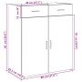 Aparador de madera de ingeniería roble ahumado 80x42,5x93 cm de , Aparadores - Ref: Foro24-3281473, Precio: 140,54 €, Descuen...