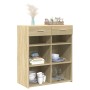 Aparador de madera de ingeniería roble Sonoma 80x42,5x93 cm de , Aparadores - Ref: Foro24-3281478, Precio: 121,51 €, Descuent...