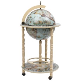 Blue eucalyptus wood world ball bar cabinet by vidaXL, Wine and liquor cabinets - Ref: Foro24-320906, Price: 158,47 €, Discou...