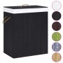 Black Single Section Bamboo Laundry Basket 83L by vidaXL, Laundry baskets - Ref: Foro24-320758, Price: 32,69 €, Discount: %