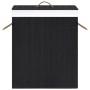 Black Single Section Bamboo Laundry Basket 83L by vidaXL, Laundry baskets - Ref: Foro24-320758, Price: 32,69 €, Discount: %