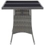 Mesa de jardín ratán sintético gris 140x80x74 cm de , Mesas de jardín - Ref: Foro24-318716, Precio: 161,89 €, Descuento: %