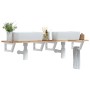 Wall-mounted sink shelf made of steel and solid acacia wood by , bathroom vanities - Ref: Foro24-3302686, Price: 114,83 €, Di...