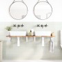 Wall-mounted sink shelf made of steel and solid acacia wood by , bathroom vanities - Ref: Foro24-3302686, Price: 114,83 €, Di...