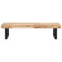 Wall-mounted sink shelf made of steel and solid acacia wood by , bathroom vanities - Ref: Foro24-3302699, Price: 100,07 €, Di...