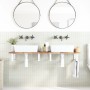 Wall-mounted sink shelf made of steel and solid acacia wood by , bathroom vanities - Ref: Foro24-3302684, Price: 120,72 €, Di...