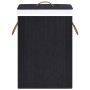 Bamboo laundry basket 2 sections black 72 l by vidaXL, Laundry baskets - Ref: Foro24-320745, Price: 46,99 €, Discount: %