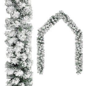 Guirnalda de Navidad con nieve flocada verde 10 m PVC de vidaXL, Adornos festivos - Ref: Foro24-320968, Precio: 60,45 €, Desc...