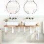 Wall-mounted sink shelf made of steel and solid acacia wood by , bathroom vanities - Ref: Foro24-3302864, Price: 187,09 €, Di...