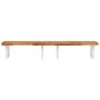 Wall-mounted sink shelf made of steel and solid acacia wood by , bathroom vanities - Ref: Foro24-3302864, Price: 187,09 €, Di...