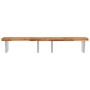 Wall-mounted sink shelf made of steel and solid acacia wood by , bathroom vanities - Ref: Foro24-3302866, Price: 176,77 €, Di...