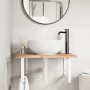 Wall-mounted sink shelf made of steel and solid acacia wood by , bathroom vanities - Ref: Foro24-3302872, Price: 70,99 €, Dis...