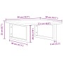 Wall-mounted sink shelf made of steel and solid acacia wood by , bathroom vanities - Ref: Foro24-3302760, Price: 54,99 €, Dis...