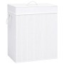 Cesto de la ropa sucia de bambú 2 secciones blanco 100 l de vidaXL, Cestas para ropa - Ref: Foro24-320744, Precio: 42,01 €, D...