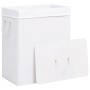 Cesto de la ropa sucia de bambú 2 secciones blanco 100 l de vidaXL, Cestas para ropa - Ref: Foro24-320744, Precio: 42,01 €, D...