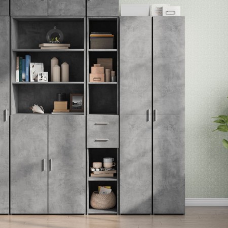 Engineered wood gray concrete sideboard 30x42.5x185 cm by , Sideboards - Ref: Foro24-846239, Price: 97,91 €, Discount: %