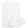 Corner bamboo white laundry basket 60 L by vidaXL, Laundry baskets - Ref: Foro24-320763, Price: 51,78 €, Discount: %