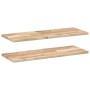 Floating shelves 2 units untreated acacia wood 100x30x2 cm by , Shelves and shelves - Ref: Foro24-3279376, Price: 66,65 €, Di...