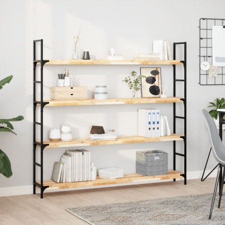 Solid untreated acacia wood floating shelf 160x20x4 cm by , Shelves and shelves - Ref: Foro24-3279439, Price: 64,13 €, Discou...