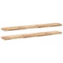 Floating shelves 2 units untreated acacia wood 120x20x4 cm by , Shelves and shelves - Ref: Foro24-3279432, Price: 89,99 €, Di...