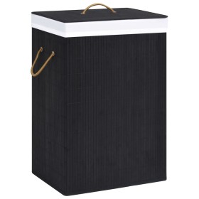 Black Single Section Bamboo Laundry Basket by vidaXL, Laundry baskets - Ref: Foro24-320757, Price: 36,99 €, Discount: %