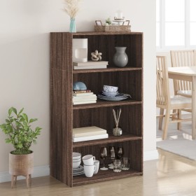 Aparador alto madera de ingeniería marrón roble 70x41x124 cm de , Aparadores - Ref: Foro24-846410, Precio: 92,90 €, Descuento: %