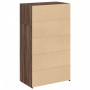 Aparador alto madera de ingeniería marrón roble 70x41x124 cm de , Aparadores - Ref: Foro24-846410, Precio: 92,90 €, Descuento: %