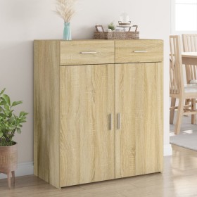 Oak Sonoma plywood sideboard 80x42.5x93 cm by , Sideboards - Ref: Foro24-3281471, Price: 140,99 €, Discount: %