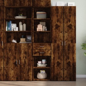 Smoked oak engineered wood sideboard 45x42.5x185 cm by , Sideboards - Ref: Foro24-3281452, Price: 128,99 €, Discount: %